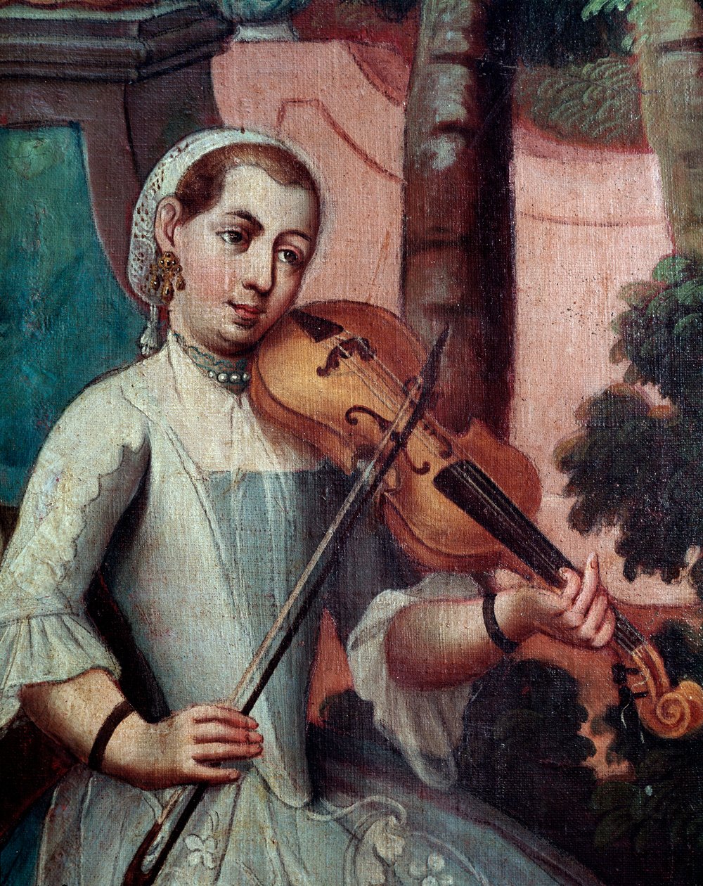 Keman çalar. Ekran detayı (boyama by Mexican School