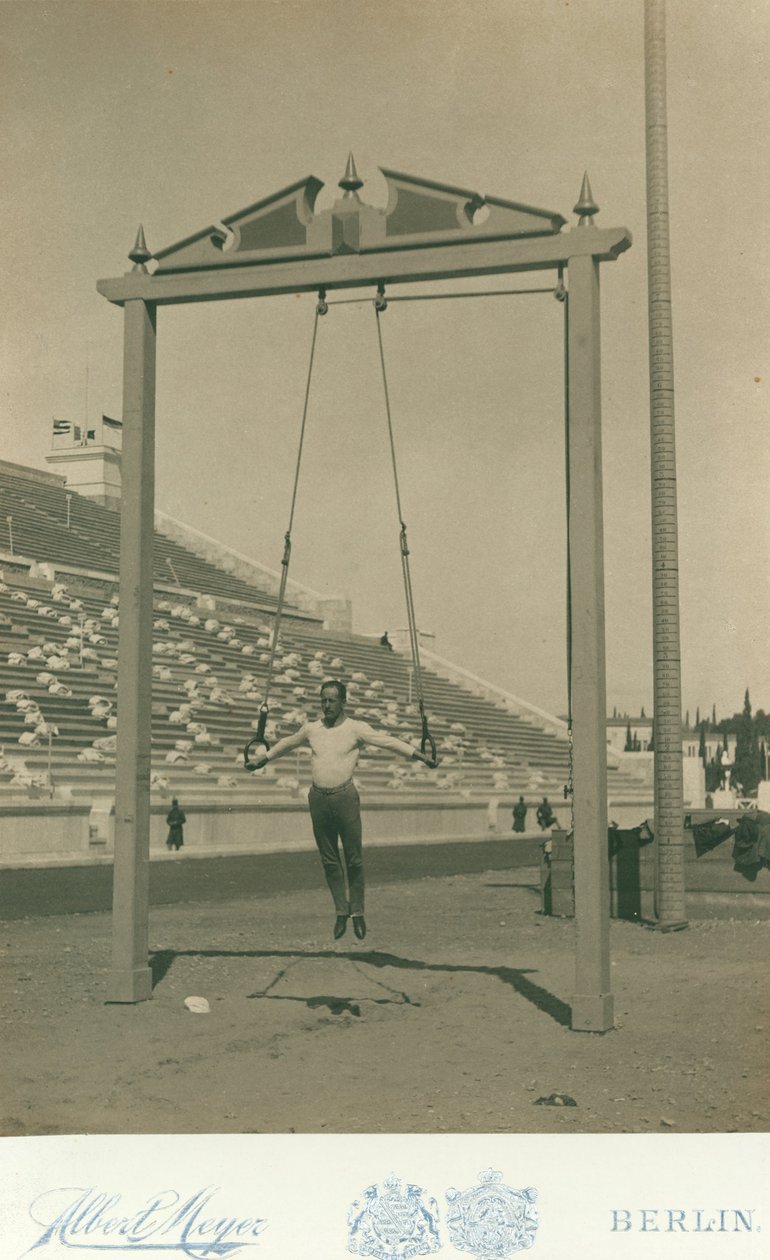 Olimpiyat Oyunları, 1896; atlet Herman Weingartner, halkalarda üçüncü by Meyer Albert