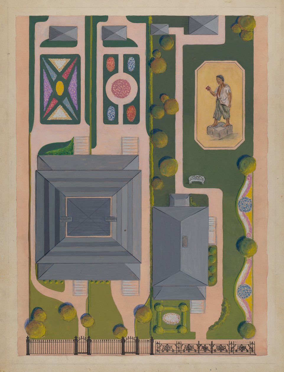Ward ve Yeşil Bahçeler, c. 1936. by Meyer Goldbaum