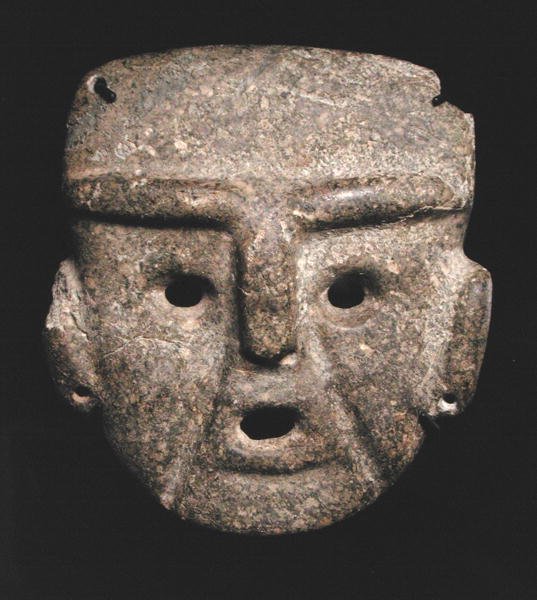 Maske, MÖ 300-100 (yeşiltaş) by Mezcala Mezcala