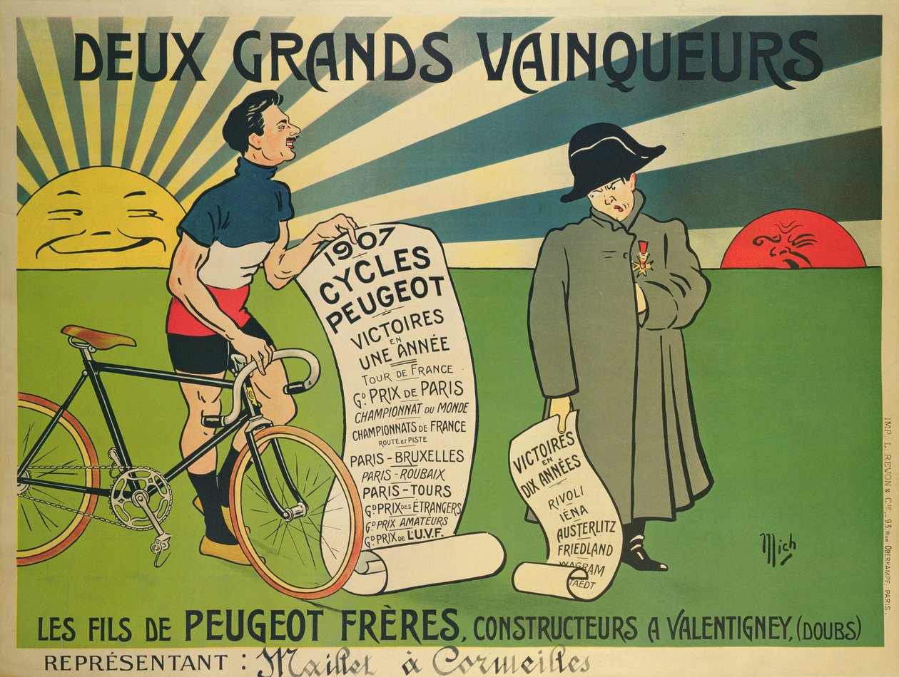 Poster reklamı Peugeot bisikletleri by Mich