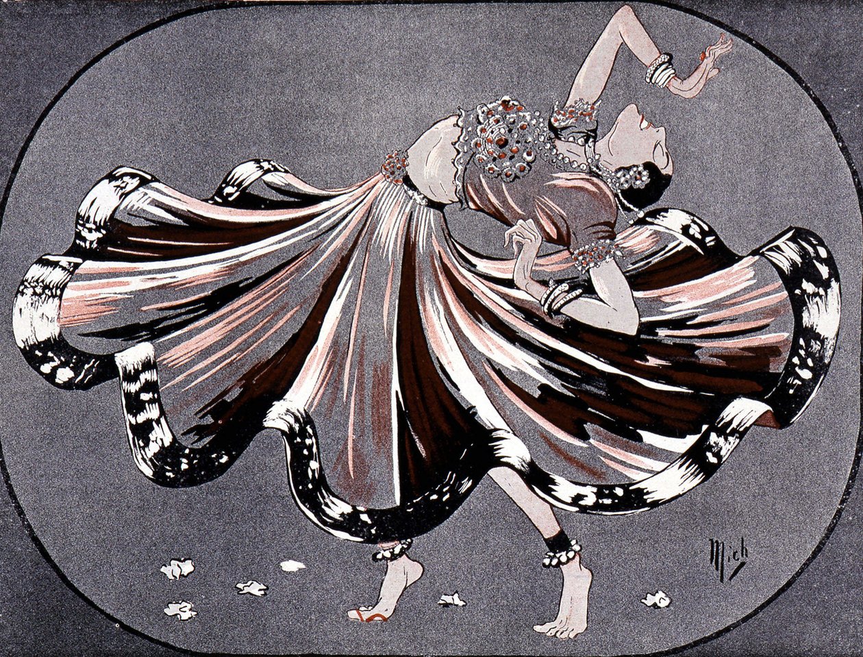 Bayan Ruth Hindu danslarında: Marigny tiyatrosunda Mata Hari - Mich (Michel Liebeaux) by Mich