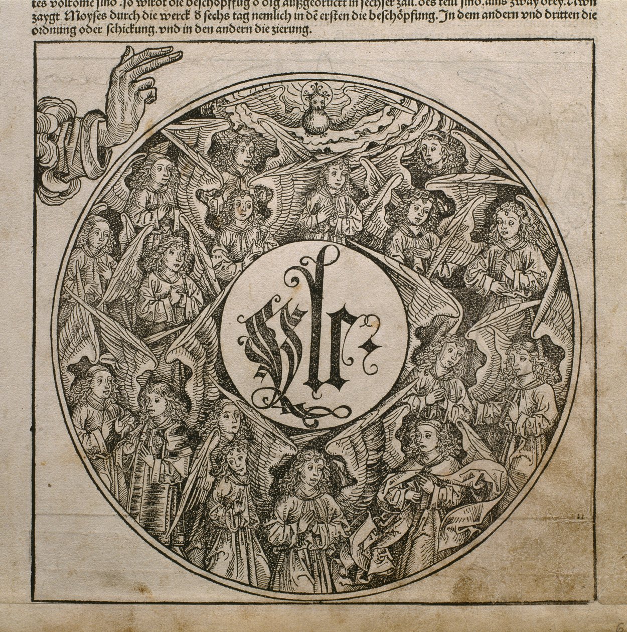 Melekleri yaratan Baba Tanrı, Hartmann Schedel (1440-1514) tarafından Nürnberg