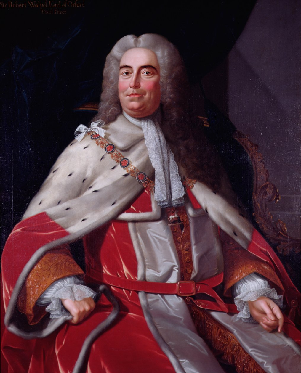 Sir Robert Walpole, Orford Kontu (1676-1745), ilk Hazine Lordu ve Maliye Bakanı by Michael Dahl