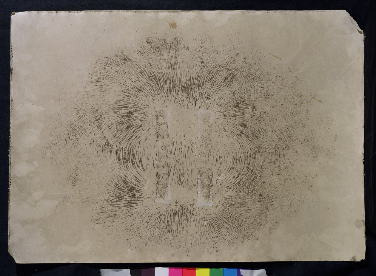 ಮೈಕೆಲ್ ಫ್ಯಾರಡೆ (1791-1867) (ಕಬ್ಬಿಣದ ಫೈಲಿಂಗ್ಸ್) ಟರ್ಕಿಯಿಂದ ಕಾಂತೀಯ ಪ್ರಯೋಗ by Michael Faraday