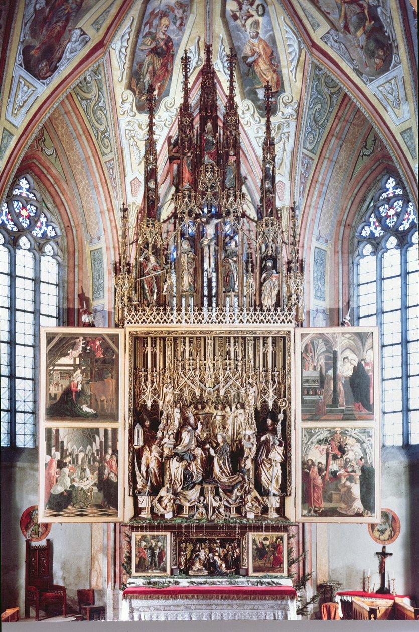 St. Wolfgang Altarpiece (ikinci açılış) 1471-81 by Michael Pacher