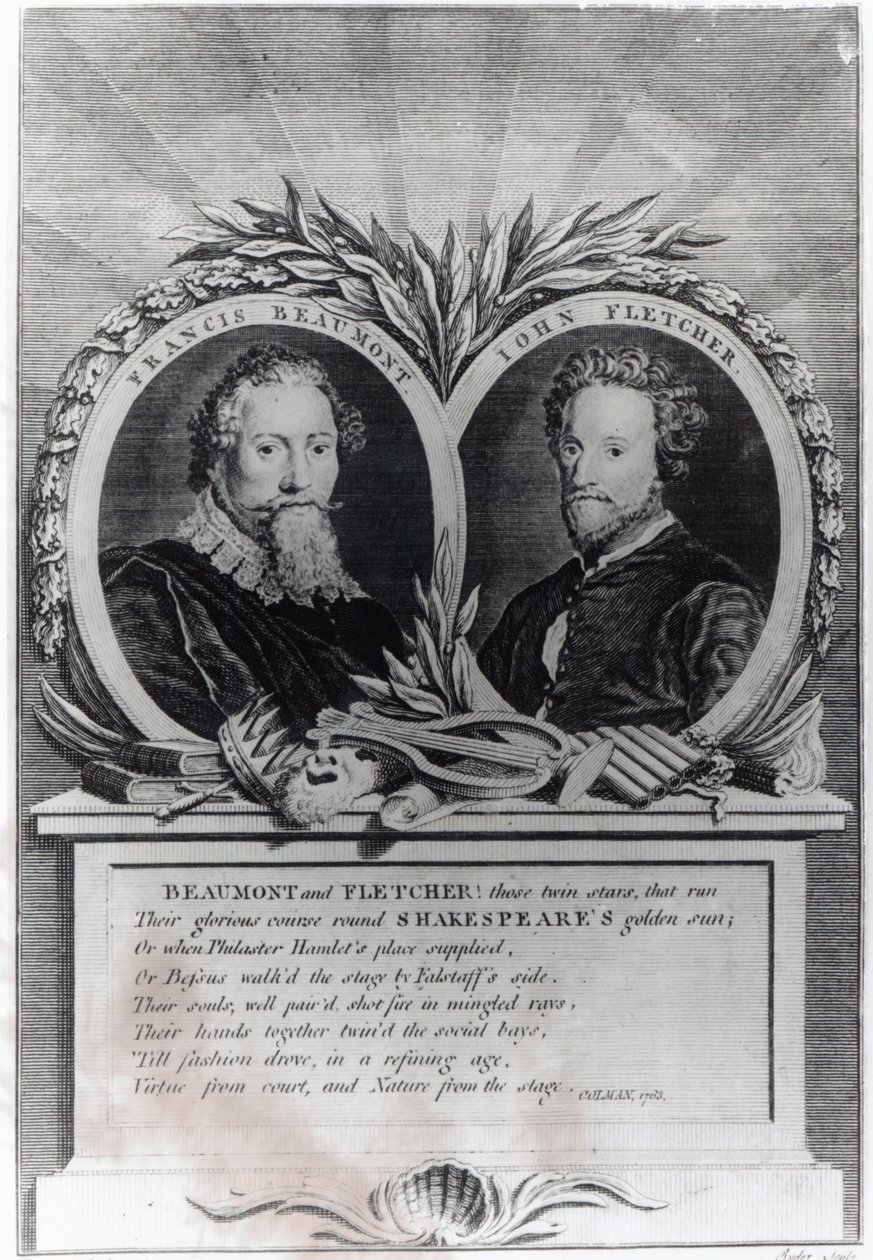 Francis Beaumont ve John Fletcher, T. Ryder tarafından oyulmuş by Michael Rooker