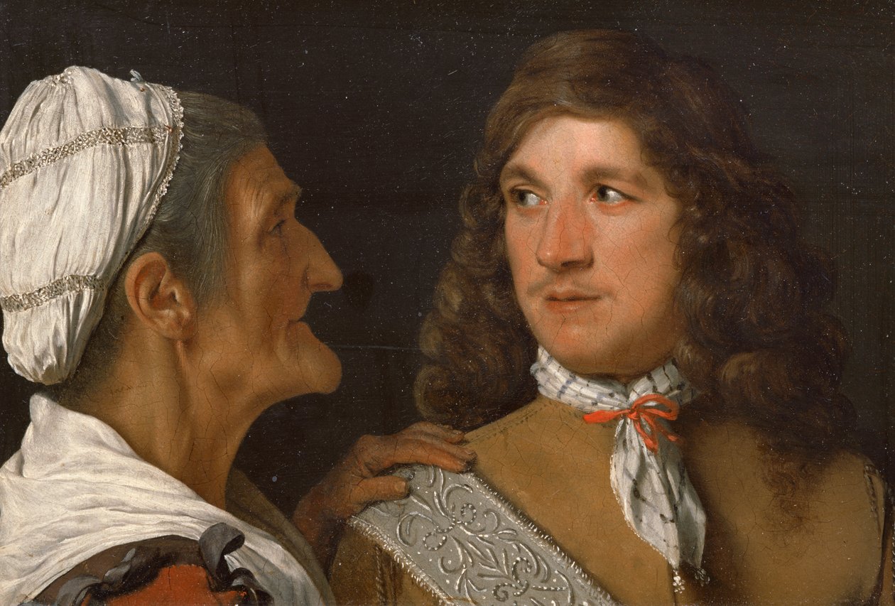 A Young Man and the Procuress (oil on copper) by Michael Sweerts