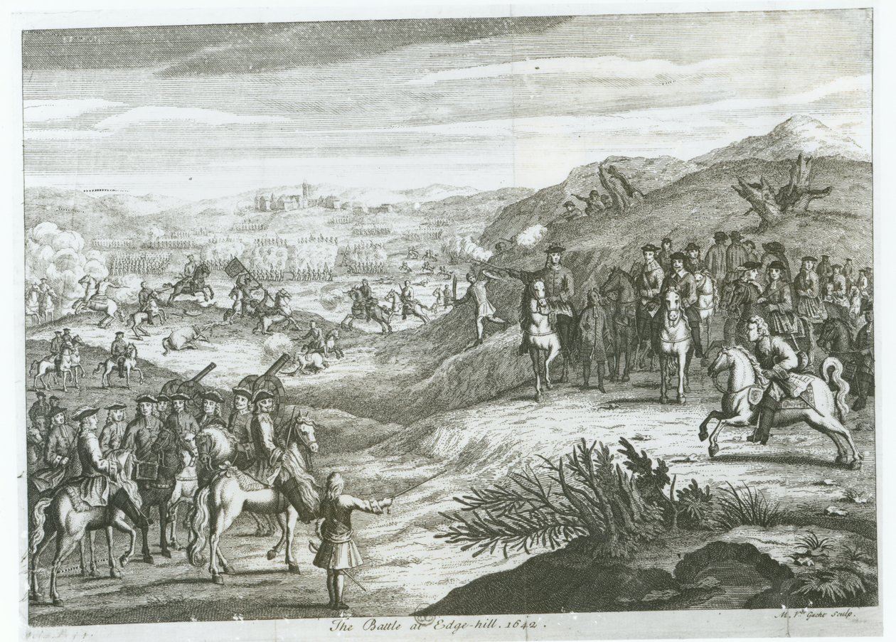 Edgehill Savaşı, 23 Ekim 1642 by Michael van der Gucht