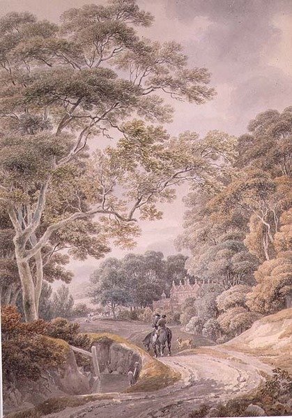 Godington, Kent (kalem üzerine sulu boya) by Michael Rooker