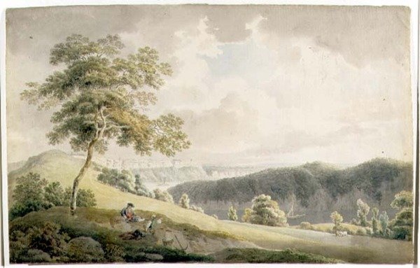 Wye Valley (kağıt üzerine sulu boya) by Michael Rooker