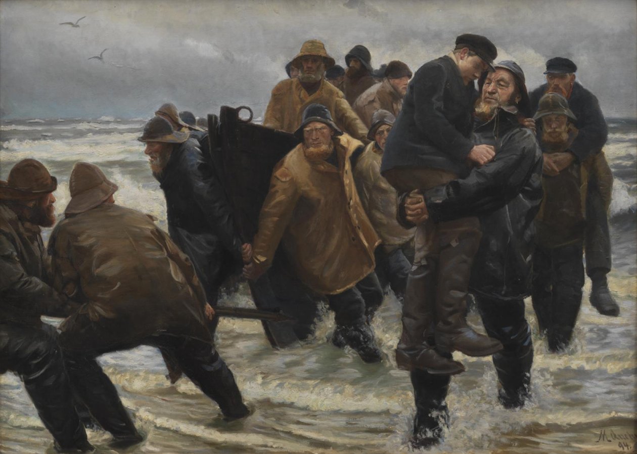 Bir Mürettebat Kurtarıldı by Michael Ancher