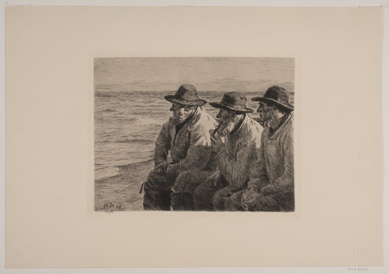 üç balıkçı by Michael Ancher