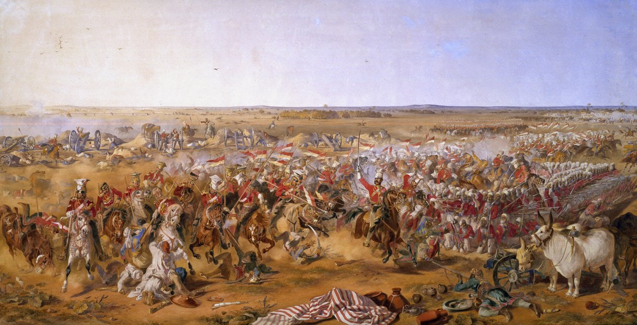16. Lancers, Aliwal Savaşı, 28 Ocak 1846 by Michael Angelo Hayes
