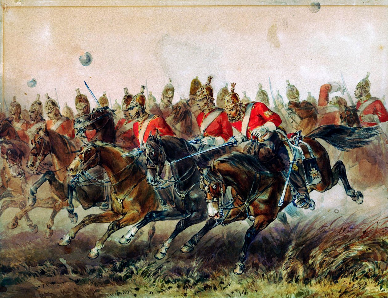 Balaclava Muharebesi Sırasında Hafif Tugay Hücumu, 1854 by Michael Angelo Hayes
