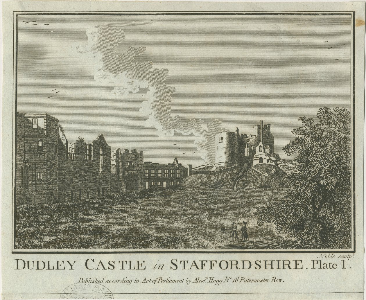 Dudley Castle: bakır levha gravürü, nd [1653-1686] by Michael Burghers