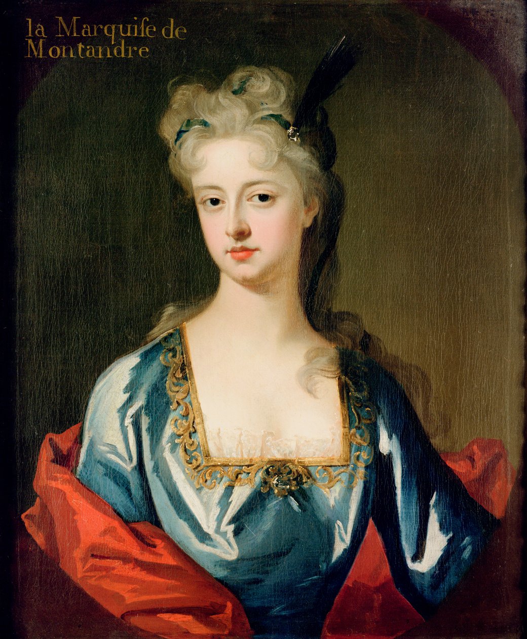 Marquis de Montandre, Francois de la Rochefoucauld'un karısı Mary Anne Spanheim'ın (1682-1772) portresi by Michael Dahl
