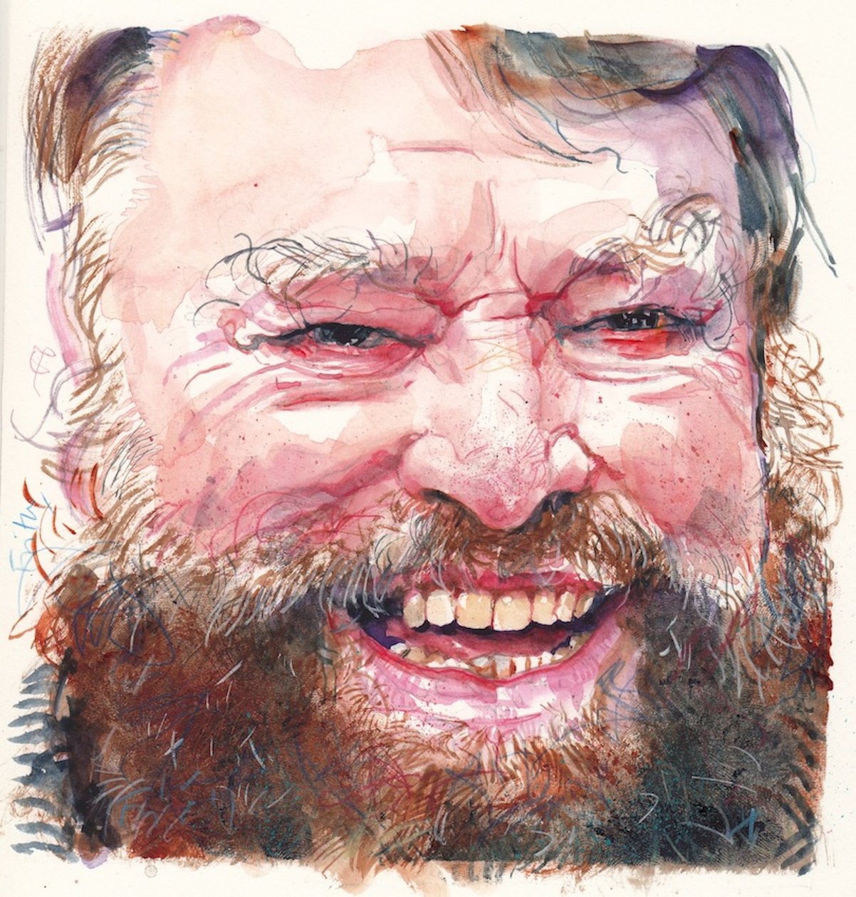 Brian Mübarek (suluboya) by Michael Frith