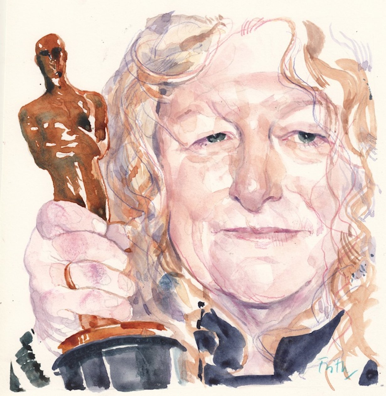 Jenny Beavan (suluboya) by Michael Frith