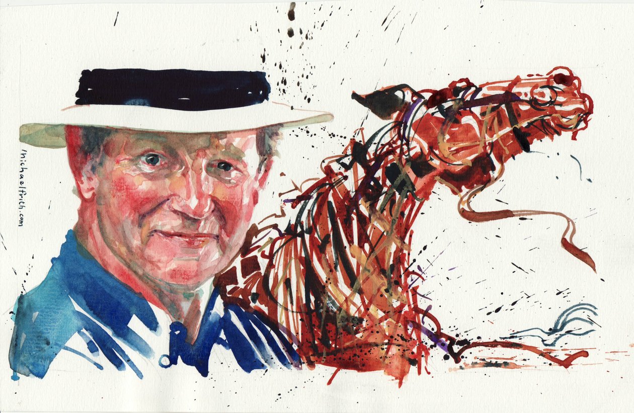 Michael Morpurgo (suluboya) by Michael Frith
