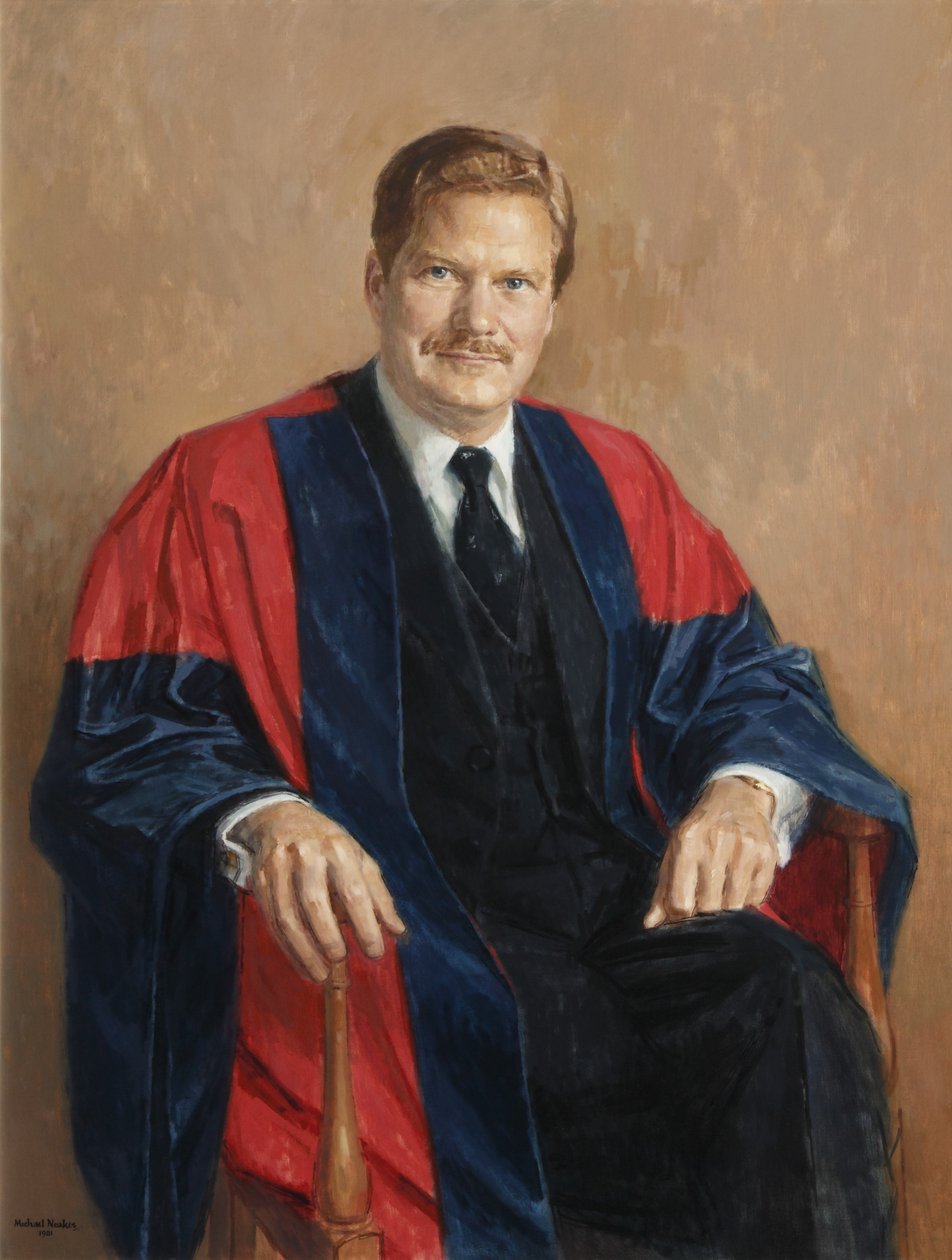 Keith Broadwell Griffin, Magdalen Koleji Başkanı (tuval üzerine yağlı boya) by Michael Noakes