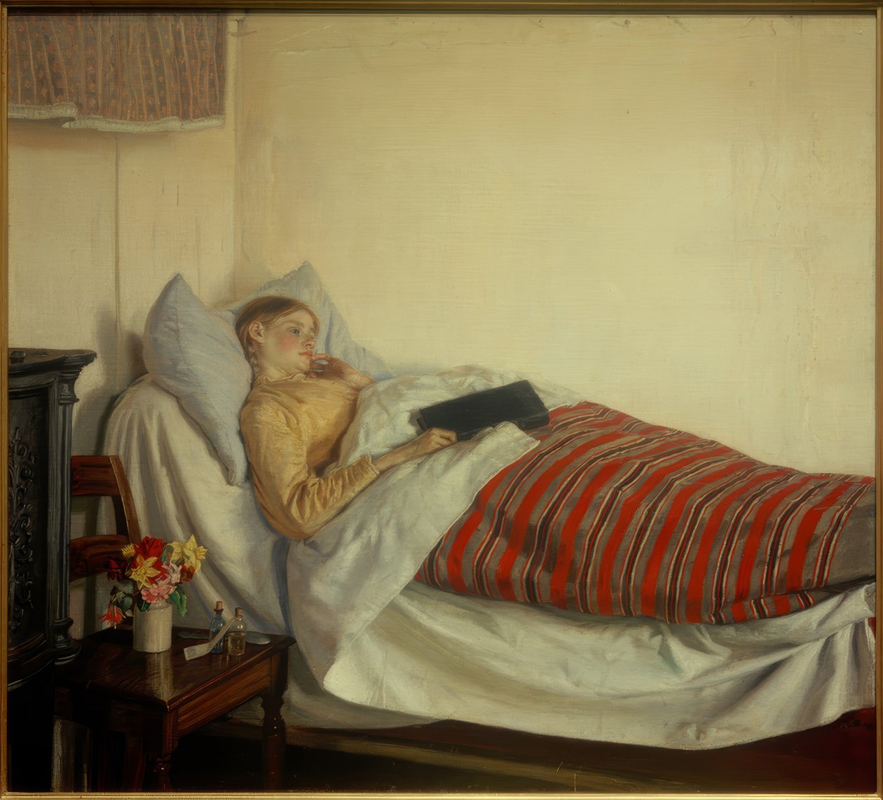 Hasta bir genç kız. Tine Normand by Michael Peter Ancher