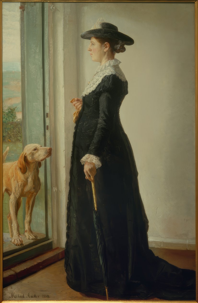 Karımın portresi. ressam Anna Ancher by Michael Peter Ancher