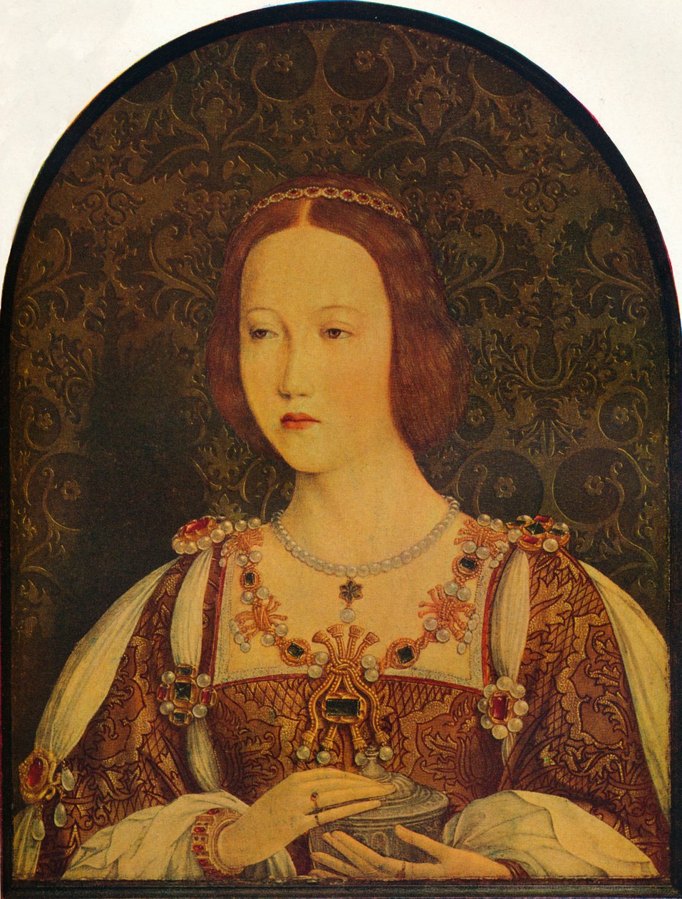 Bir kadının portresi, muhtemelen Kastilyalı I. Isabella, 15. yüzyılın sonu ile 16. yüzyılın başları, 1930. by Michael Sittow