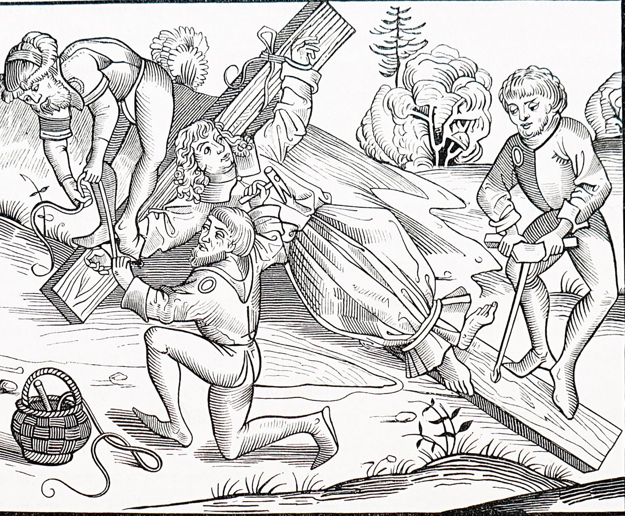 Bir çocuğun çarmıha gerilmesi by Michael Wolgemut or Wolgemuth
