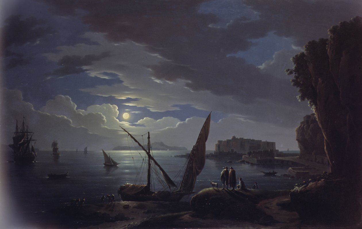 Napoli Körfezi manzarası (tuval üzerine yağlı boya) by Michael Wutky