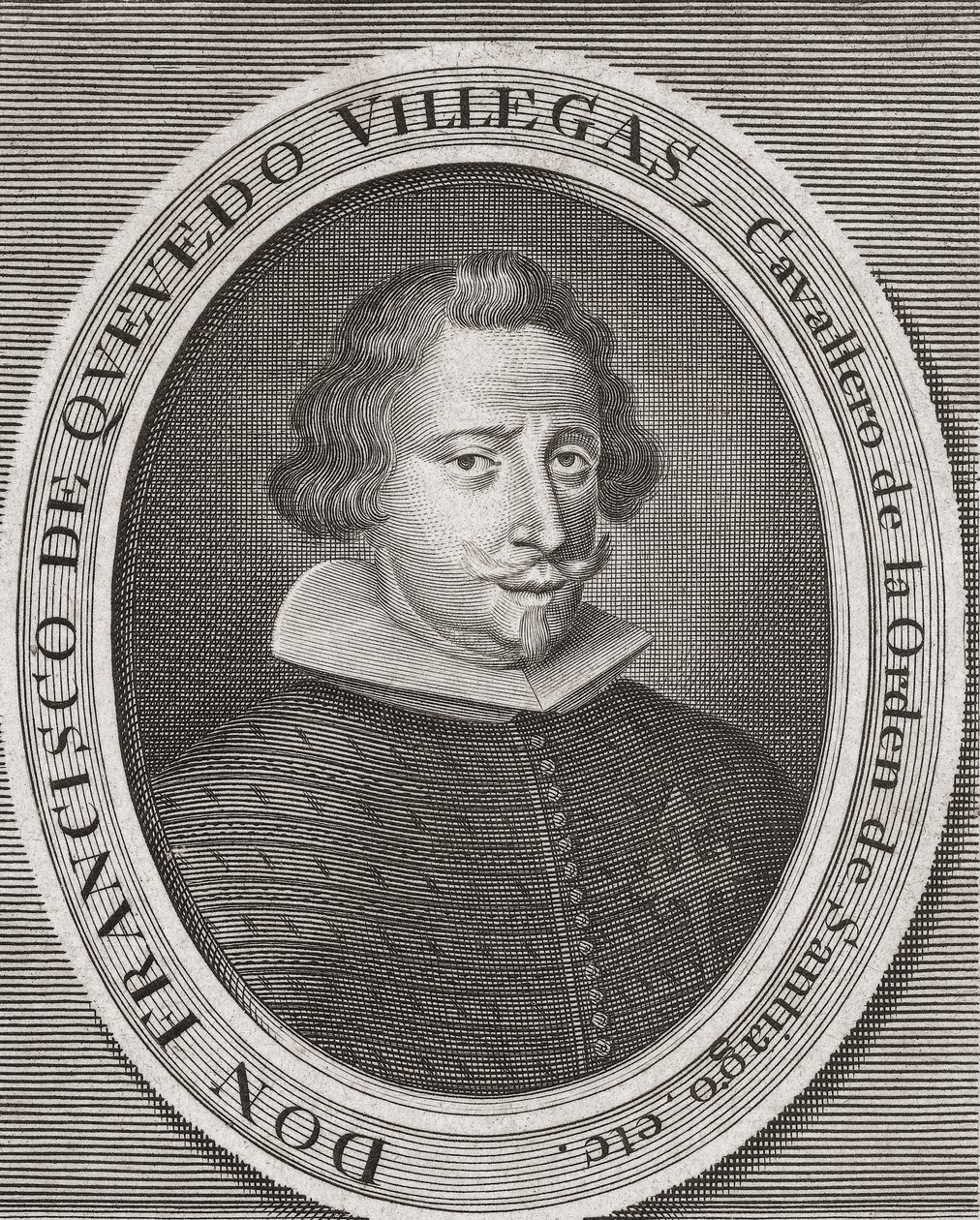 Francisco Gómez de Quevedo ve Santibáñez Villegas. by Michael van der (after) Gucht