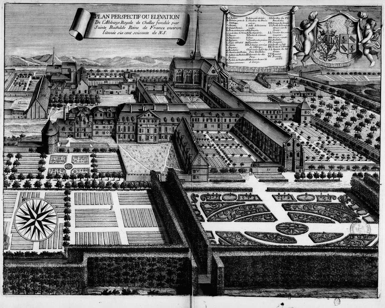 1688 yılında Chelles Manastırı by Michel Germain