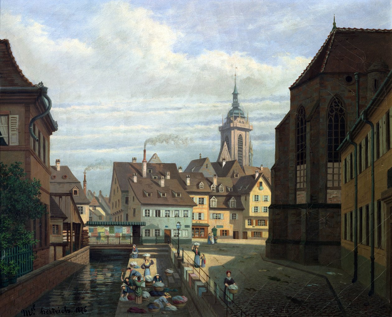Place des Dominika, Colmar, 1876 by Michel Hertrich