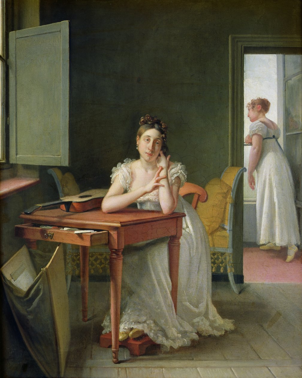 Portrait of Marceline Desbordes-Valmore (1786-1859)  by Michel Martin Drolling