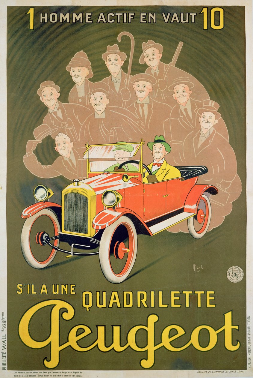 Peugeot Quadrilette için reklam by Michel Liebeaux