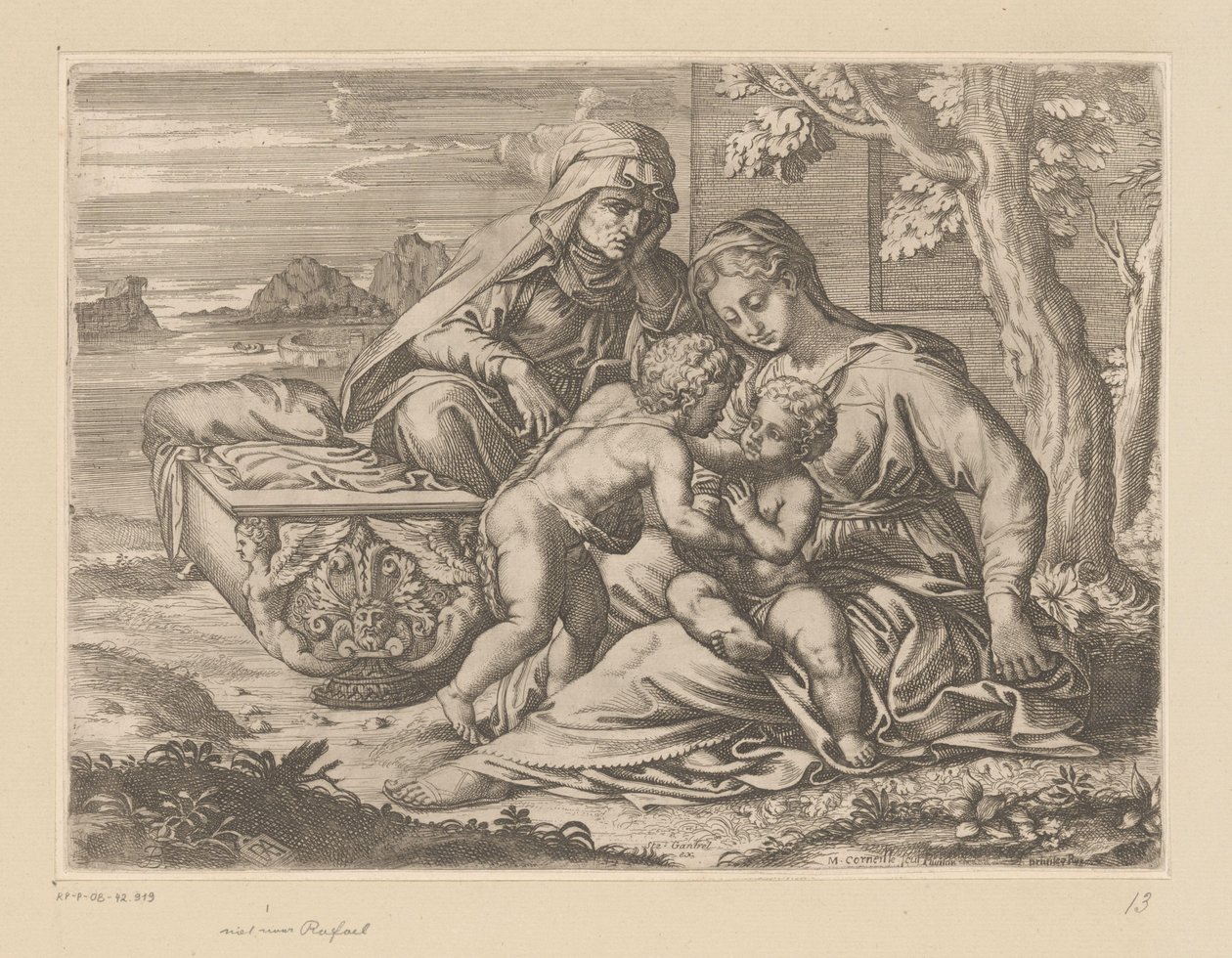 H. Anna ile Mary ve Çocuk by Michel Corneille (II)