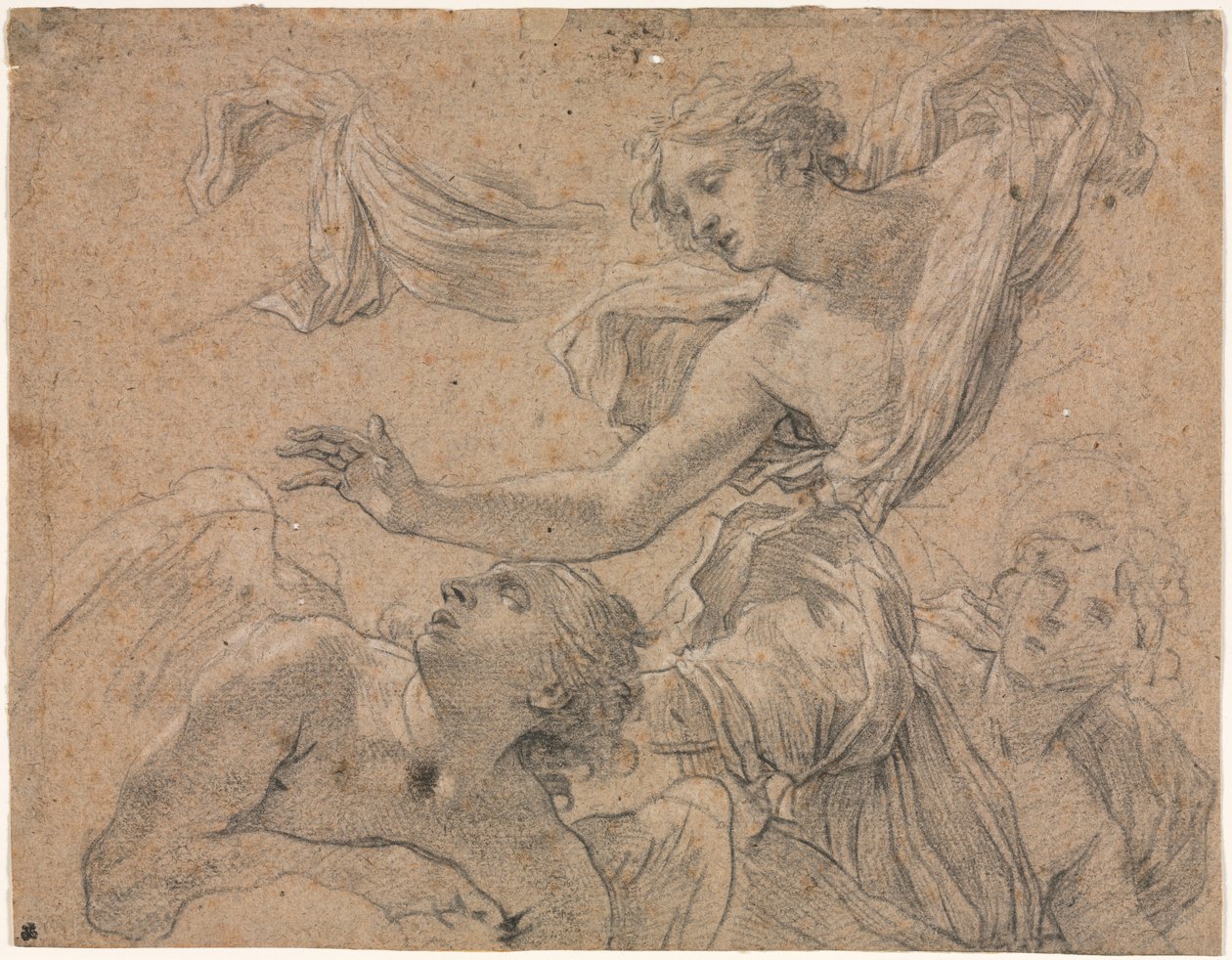 Melekler recto çalışmaları, 1655-1660. by Michel Dorigny