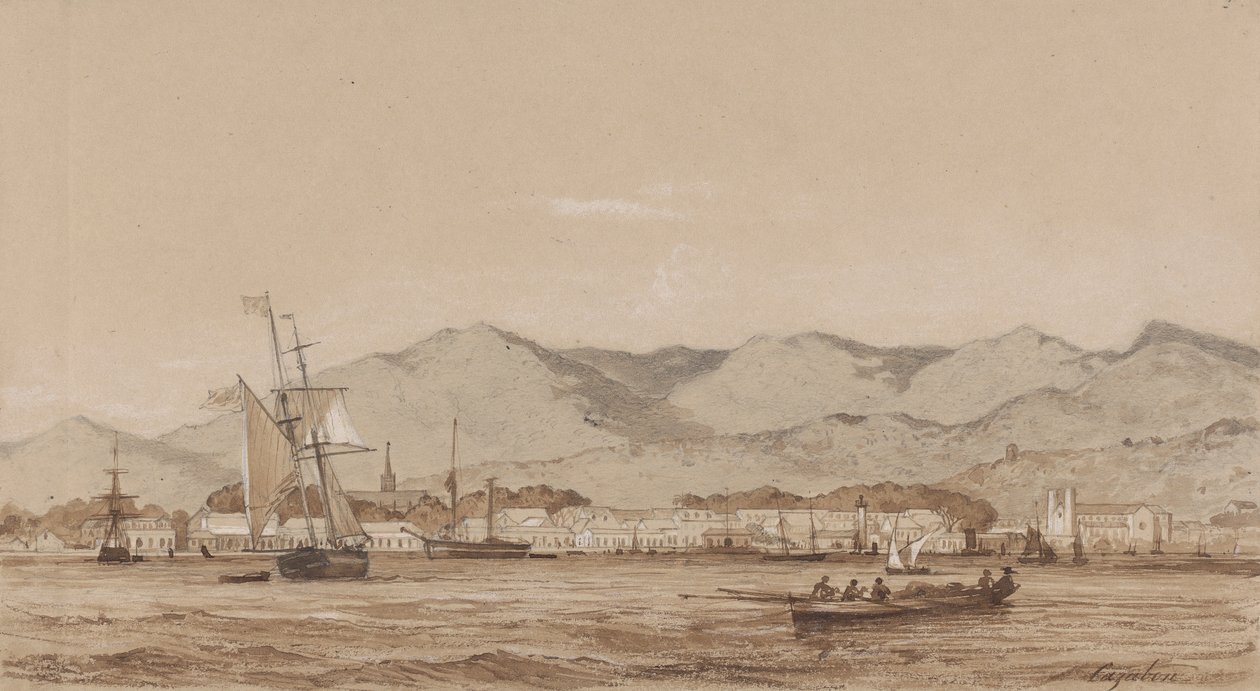Limandan İspanya Limanı by Michel Jean Cazabon