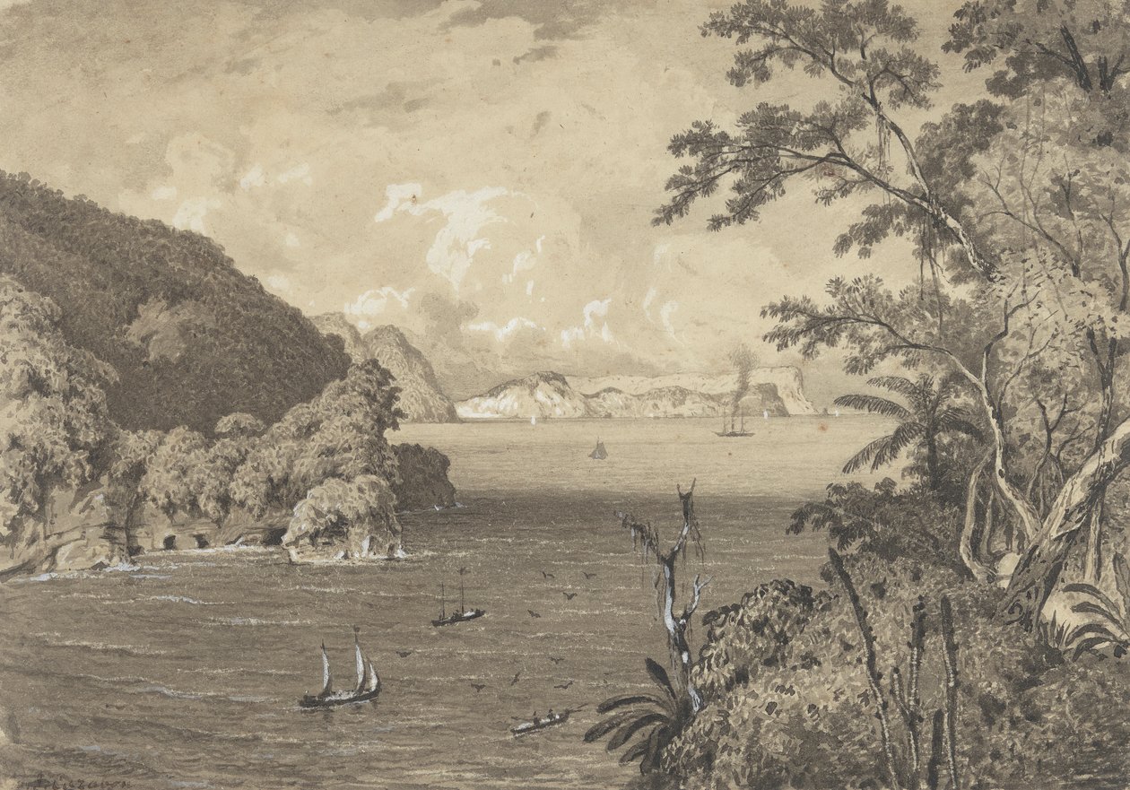 Eski Kale, Macqueripe'den Bocas by Michel Jean Cazabon
