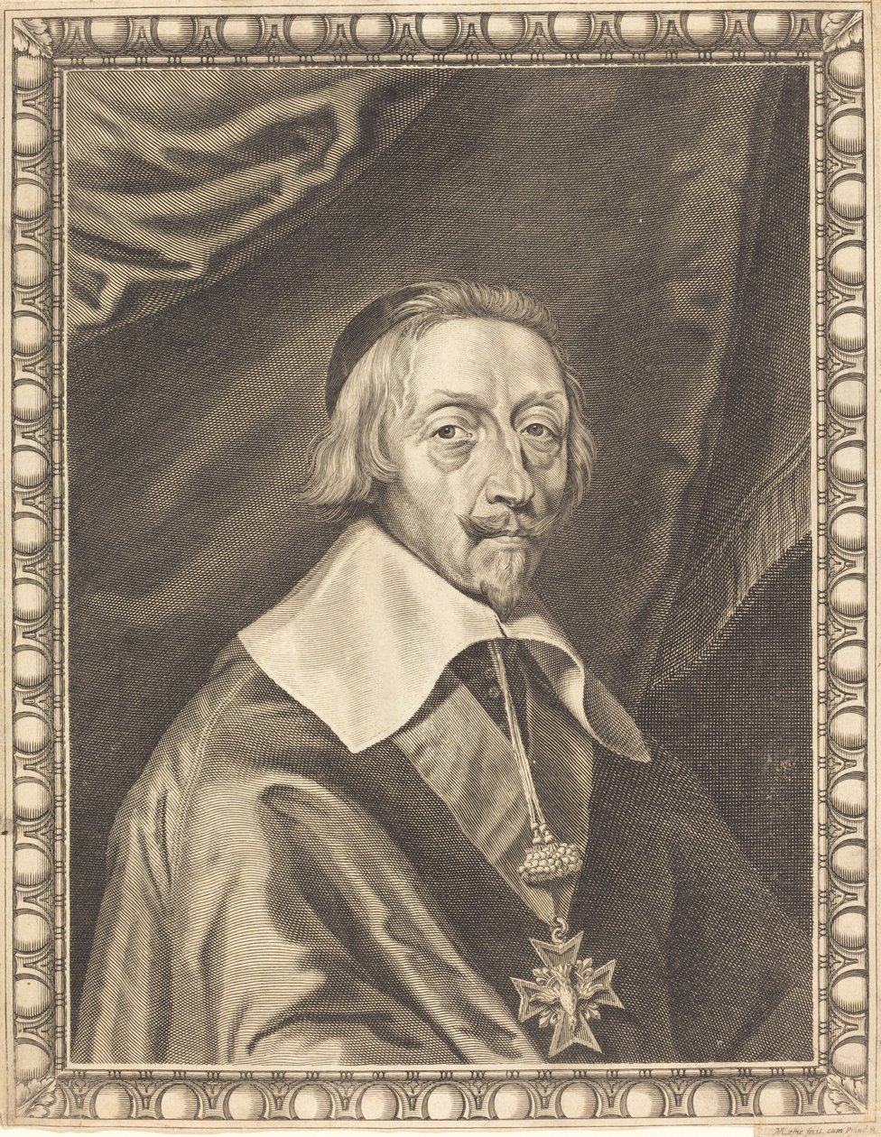 Armand Jean du Plessis, Kardinal Richelieu by Michel Lasne