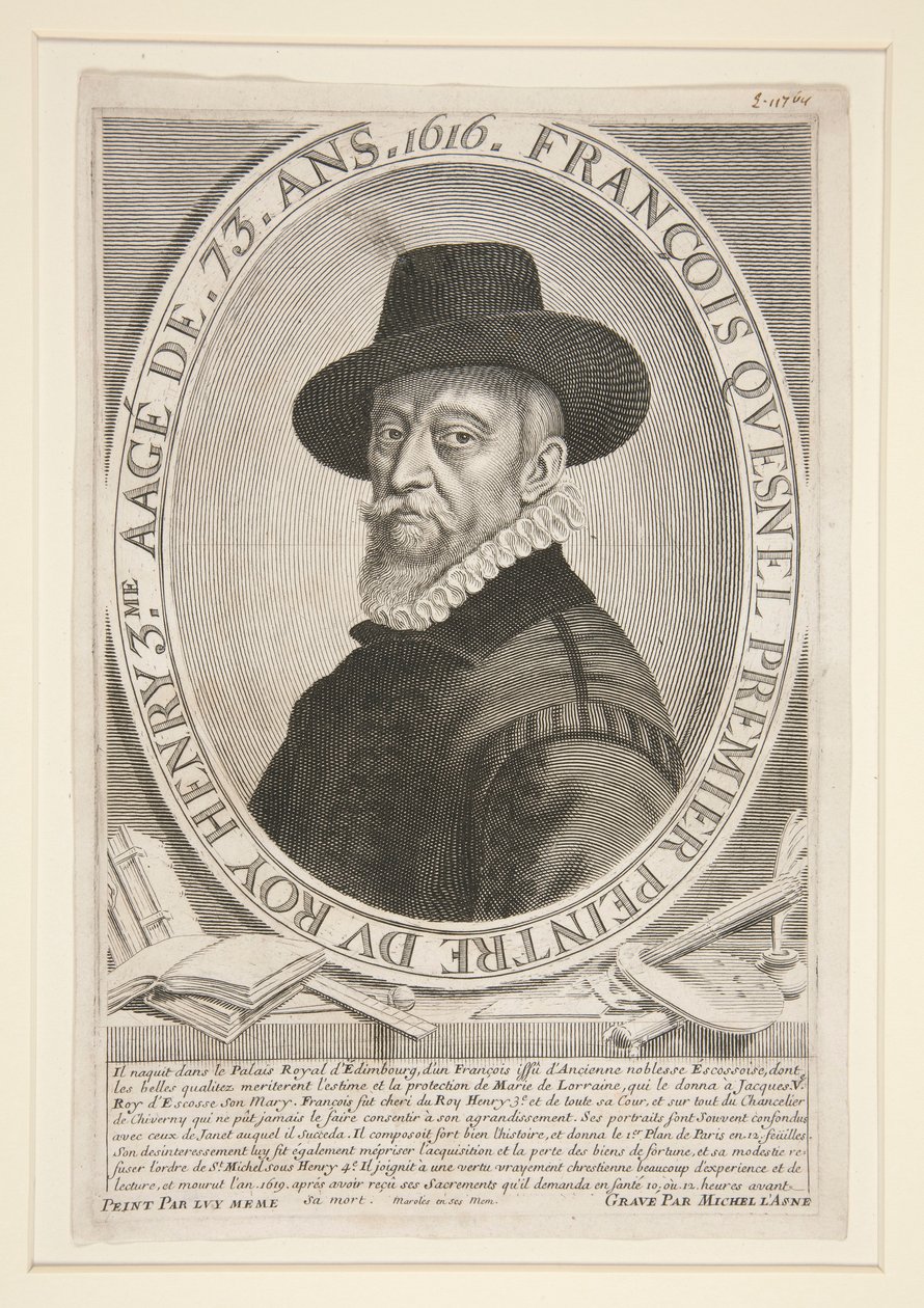 François Quesnel (1543-1619), 73 yaşında by Michel Lasne