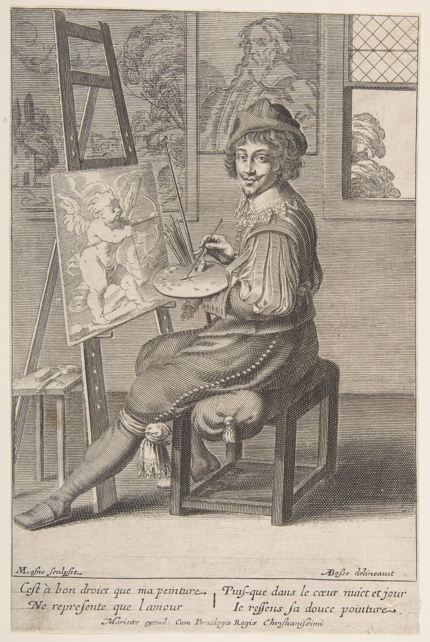 Bir Şövalede Ressam, 1620-67. by Michel Lasne