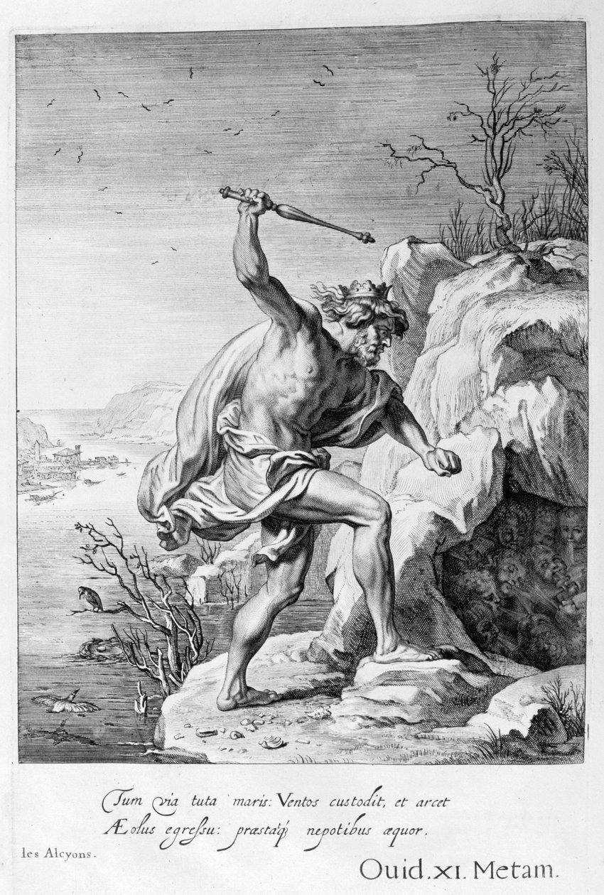 Alcyone ve Ceyx kuşlara dönüştü, 1655 by Michel de Marolles