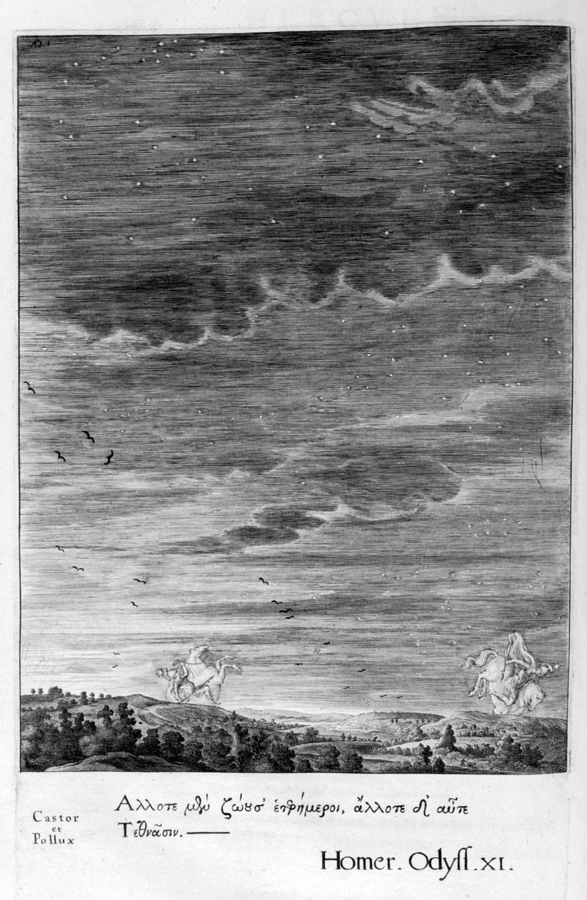 Castor ve Pollux, 1655 by Michel de Marolles