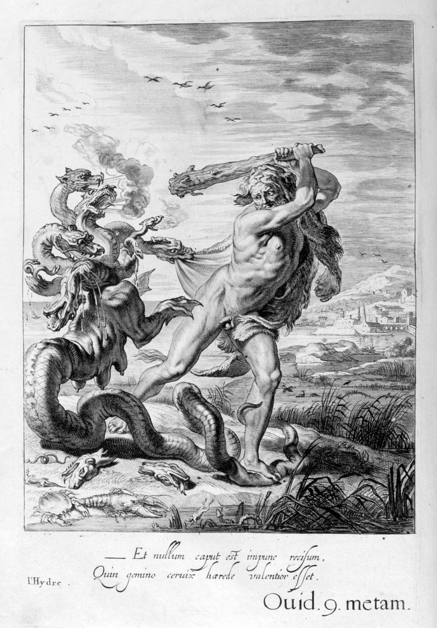 Herkül ve Hydra, 1655 by Michel de Marolles