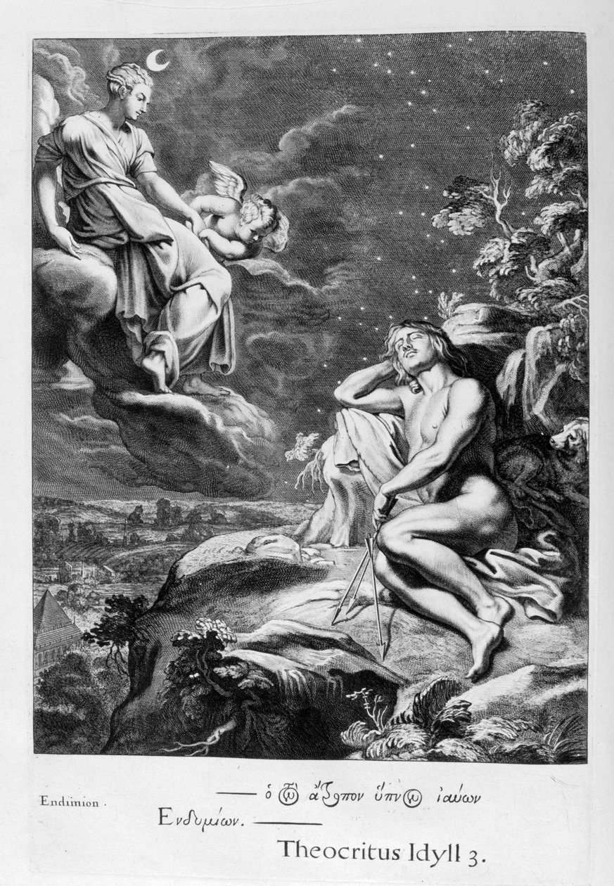 Ay ve Endymion, 1655 by Michel de Marolles