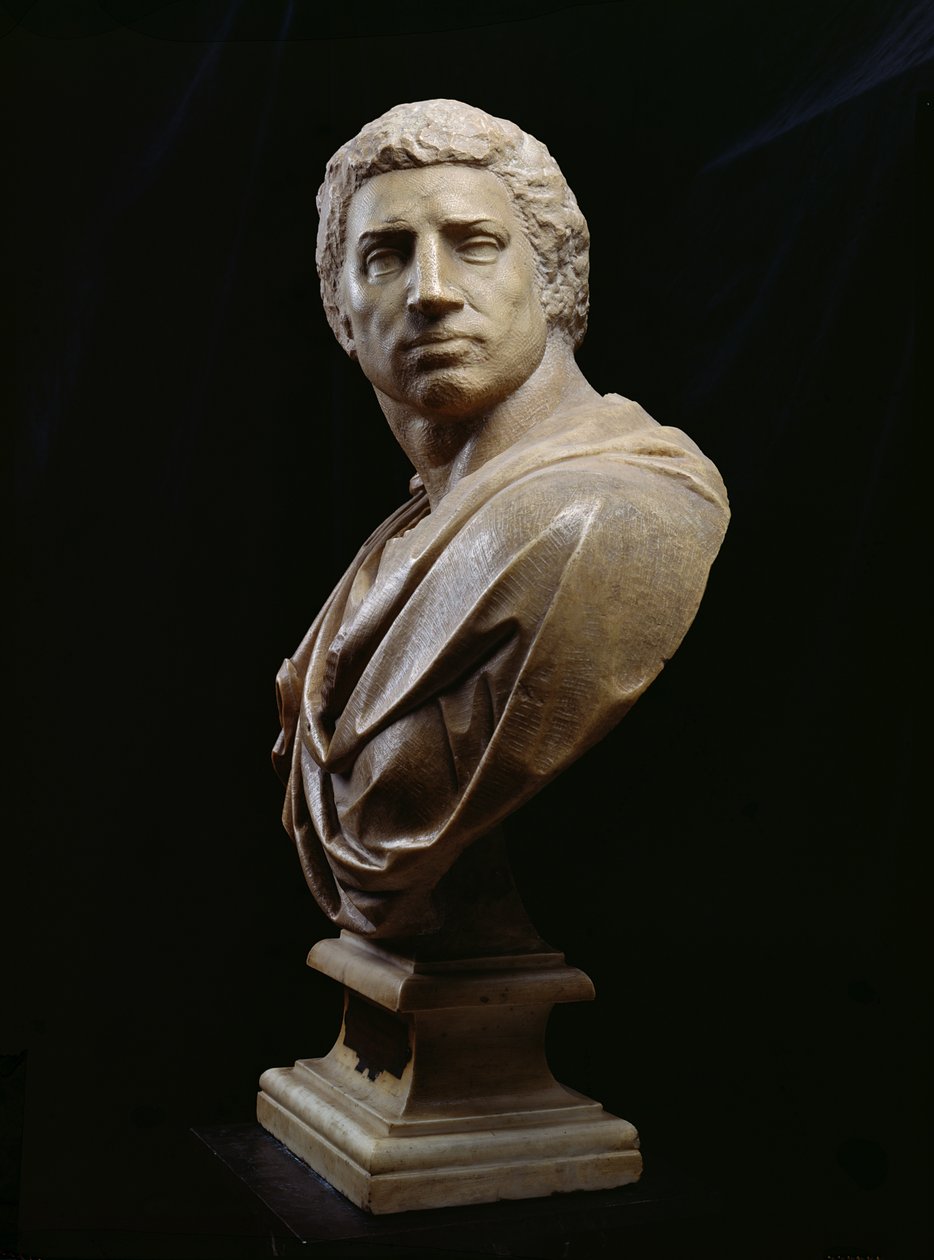Brutus Büstü (MÖ 85-42) c.1540 (mermer) (ayrıca bkz. 79848) by Michelangelo Buonarroti