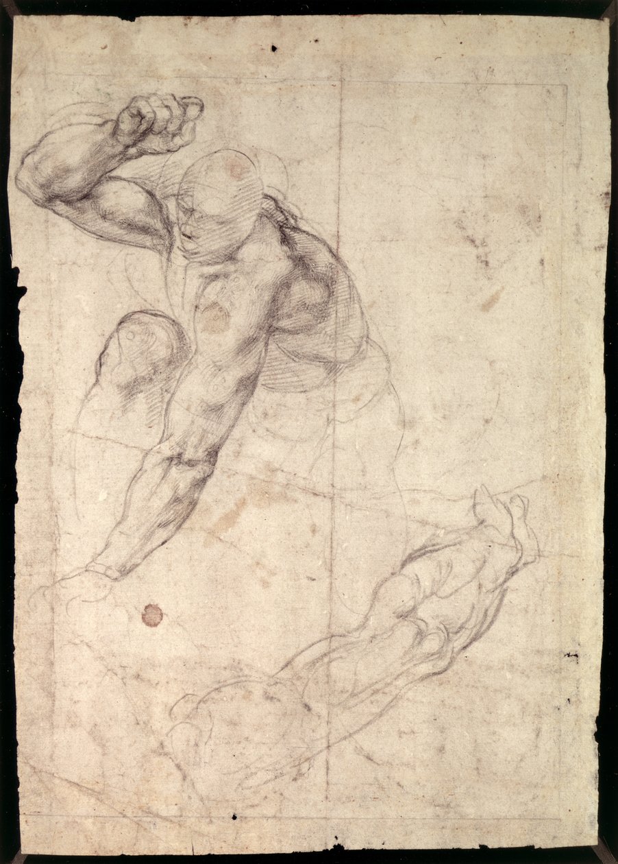 Erkek figürü çalışması by Michelangelo Buonarroti