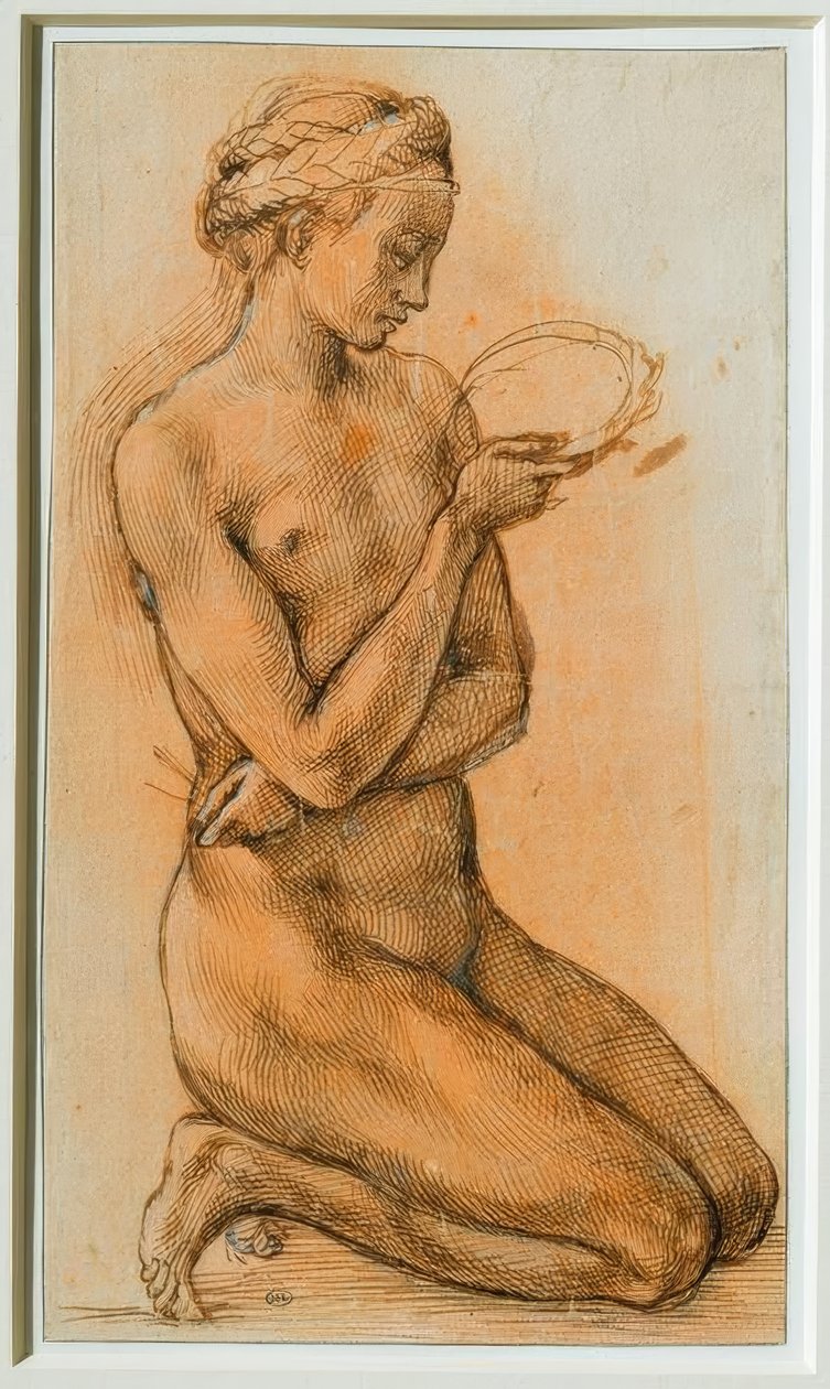 Mecdelli Meryem Dikenli Tacı düşünürken by Michelangelo Buonarroti