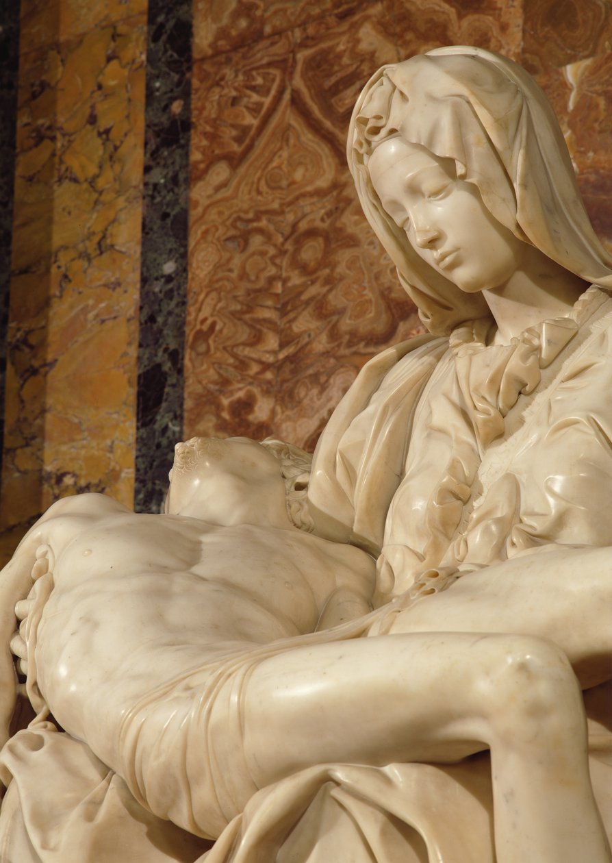 ಪಿಯೆಟಾ, 1498-99 (ಮಾರ್ಬಲ್) ಟರ್ಕ್ by Michelangelo Buonarroti